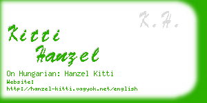 kitti hanzel business card